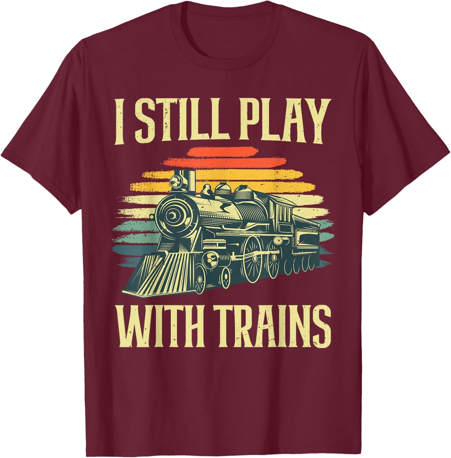 Funny Train Women Locomotive Vehicle Train Driver T-Shirt - T-Shirt | Maroon