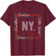 NY Brooklyn Staten Island Manhattan Bronx Queens T-Shirt - T-Shirt | Maroon