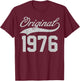 Vintage 1976 Funny 49 Years Old Men and Women 49th Birthday T-Shirt - T-Shirt | Maroon