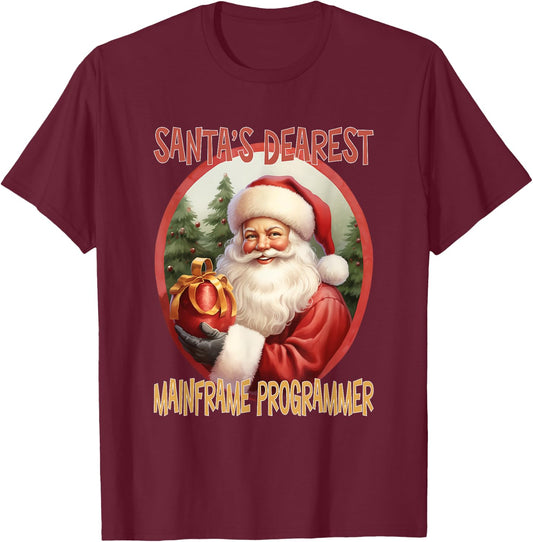 Mainframe Programmer Christmas Holiday Love Xmas T-Shirt - T-Shirt | Maroon