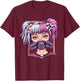 Steampunk Pastel Goth Girl Creepy Anime Cyber Punk Nu Goth T-Shirt - T-Shirt | Maroon