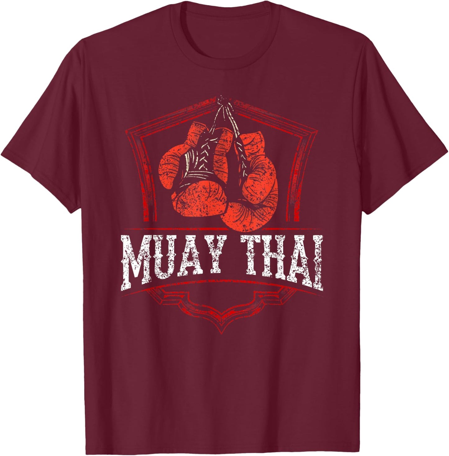 Muay Thai Martial Arts Fighter Boxing Hobby T-Shirt - T-Shirt | Maroon