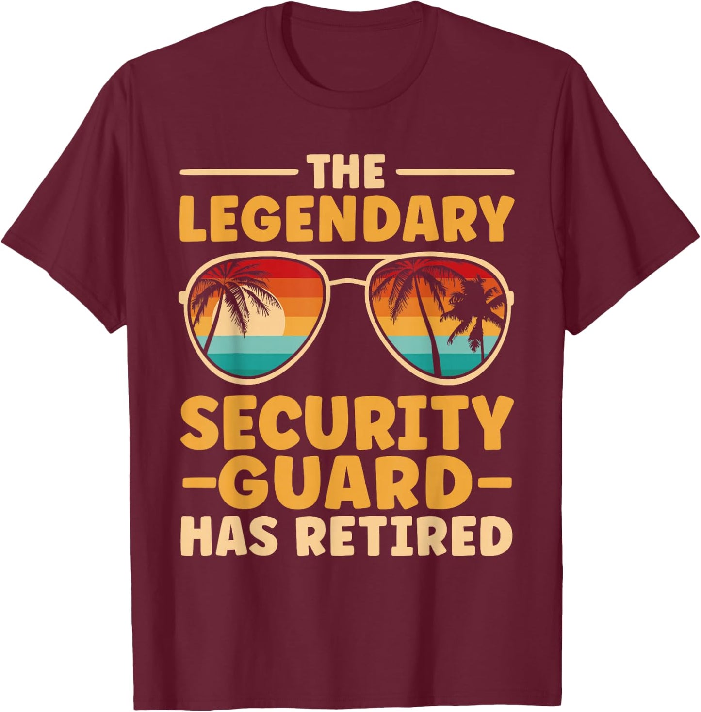 Retired Security Guard Retirement T-Shirt - T-Shirt | Maroon