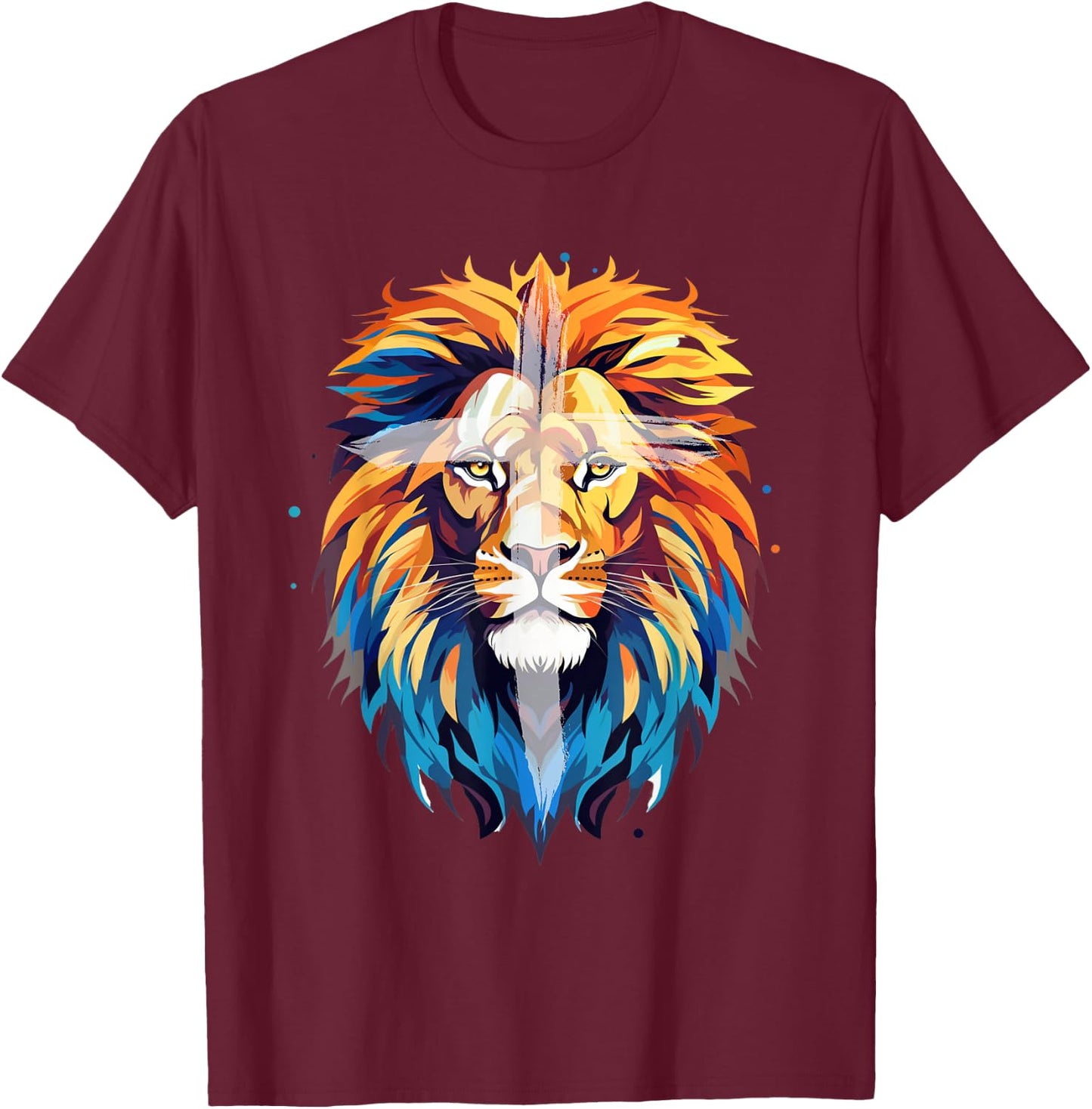 Jesus Lion of Judah Jesus Cross Faith Christian Kid Men Girl T-Shirt - T-Shirt | Maroon