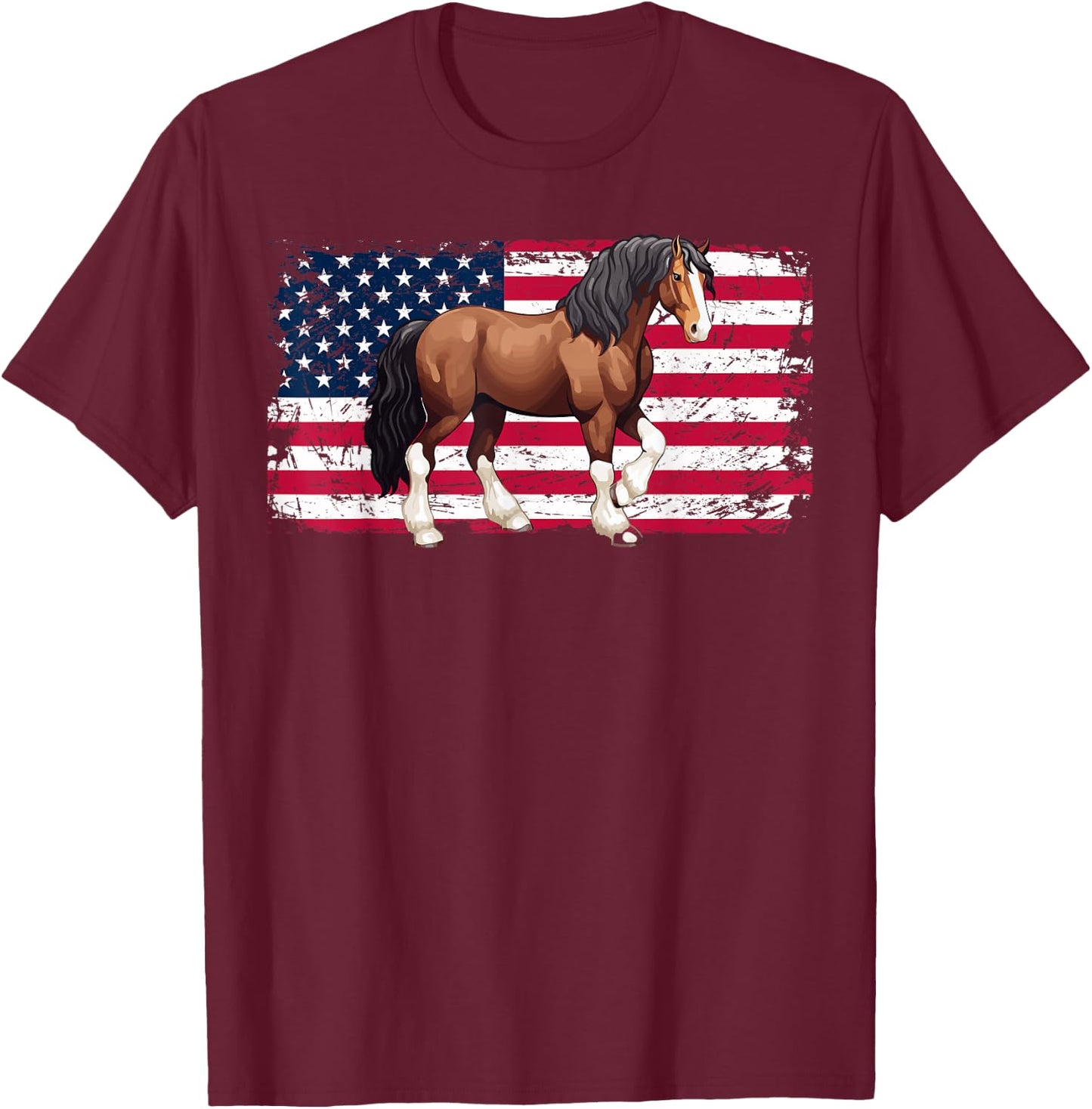 Clydesdale Horse Owner Horse Lover Horseback Riding T-Shirt - T-Shirt | Maroon
