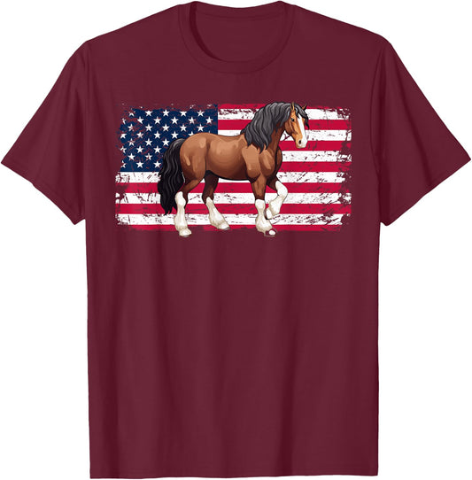 Clydesdale Horse Owner Horse Lover Horseback Riding T-Shirt - T-Shirt | Maroon