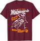 Flat Track Motorcycle Vintage Style Retro Race Design T-Shirt - T-Shirt | Maroon