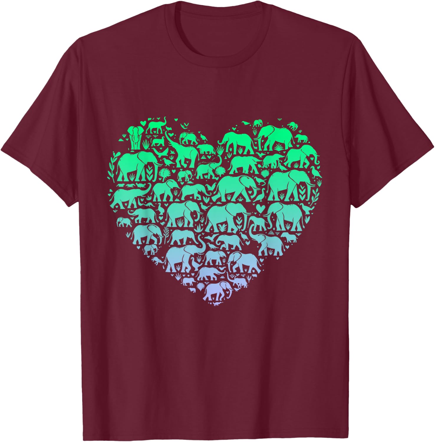 Silhouette Elephants Stuff for Elephant Lover Boys Elephant T-Shirt - T-Shirt | Maroon