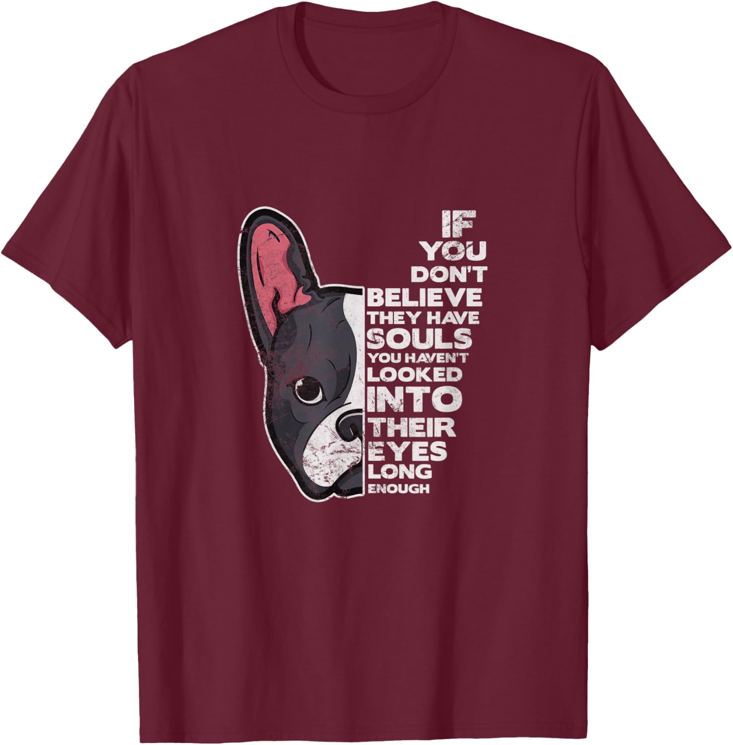 Best Dog Ever Boston Terrier Mom Bostie Terrier Dad Retro Men Women Kids T-Shirt - T-Shirt | Maroon