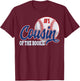 Cousin Of The Rookie Baseball 1st Birthday Baseball Theme T-Shirt - T-Shirt | Maroon