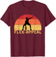Flex-Appeal Gym Workout Half Retro Sunset Funny T-Shirt - T-Shirt | Maroon
