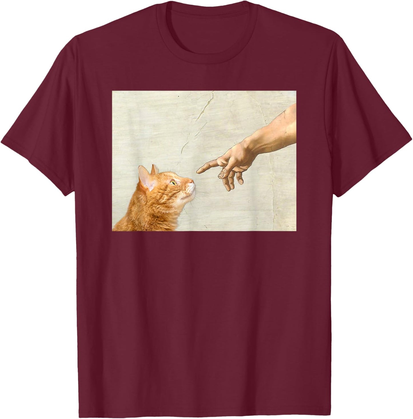 Cute Aesthetic Funny Cat Art Graphic y2k Teen Girl T-Shirt - T-Shirt | Maroon