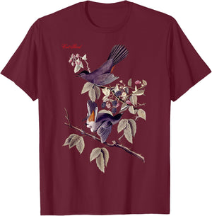 Audubon Cat Bird North American Birds Education Nature T-Shirt - T-Shirt | Maroon