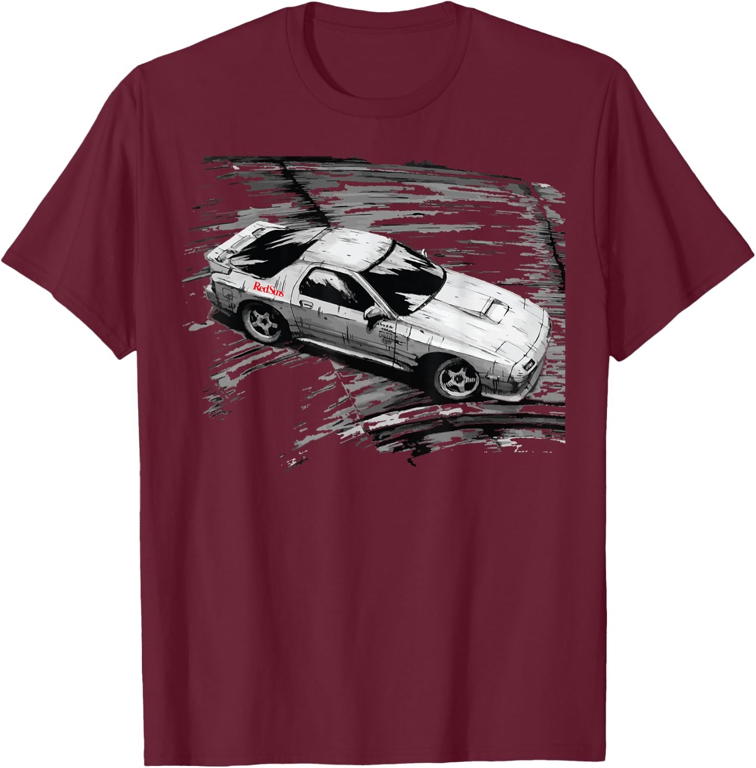 JDM Car Street Drift Race - FC ROTARY T-Shirt - T-Shirt | Maroon