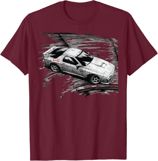 JDM Car Street Drift Race - FC ROTARY T-Shirt - T-Shirt | Maroon