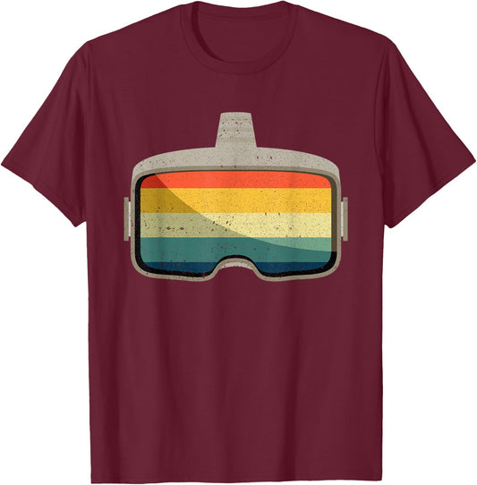 Cool Virtual Reality Art Boys Kids VR Goggles Gaming T-Shirt - T-Shirt | Maroon