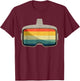 Cool Virtual Reality Art Boys Kids VR Goggles Gaming T-Shirt - T-Shirt | Maroon