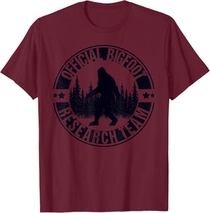 Bigfoot Research Team Sasquatch Search Bigfoot Silhouette T-Shirt - T-Shirt | Maroon