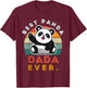 Best Panda Dada Ever Vintage Retro Sunset Kungfu Panda T-Shirt - T-Shirt | Maroon