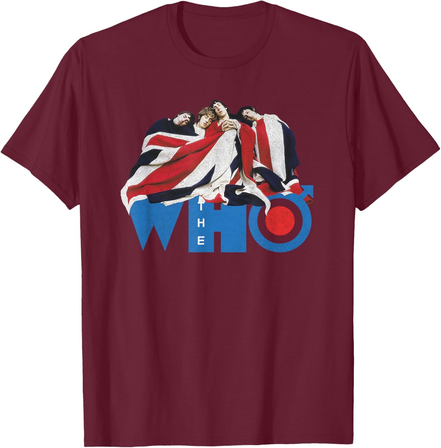 Official The Who Flag T-Shirt - T-Shirt | Maroon