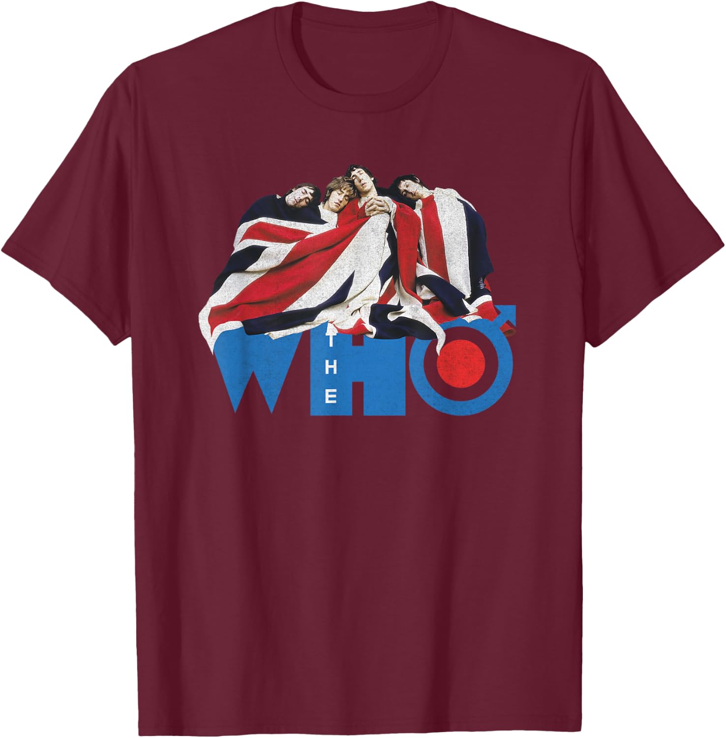 Official The Who Flag T-Shirt - T-Shirt | Maroon