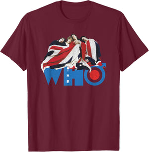 Official The Who Flag T-Shirt - T-Shirt | Maroon
