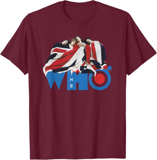 Official The Who Flag T-Shirt - T-Shirt | Maroon