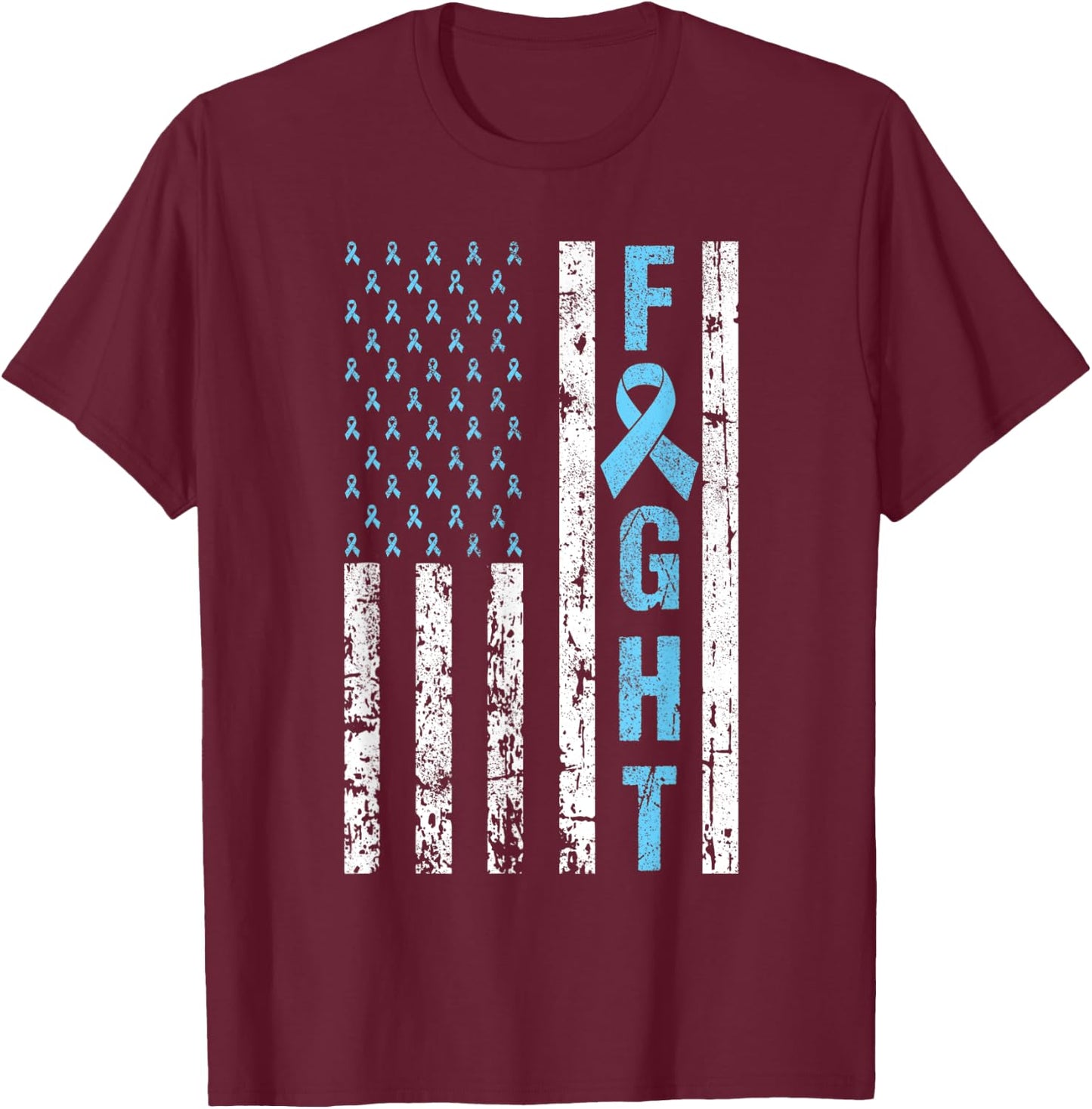 Prostata Cancer Awareness American Flag USA Team September Kids Men T-Shirt - T-Shirt | Maroon