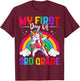 My First Day Of 3rd Grade Unicorn Third Grade Team Girls T-Shirt - T-Shirt | Maroon