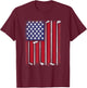 Funny Golf American Flag Golf Player Vintage Golfer Men Boys T-Shirt - T-Shirt | Maroon