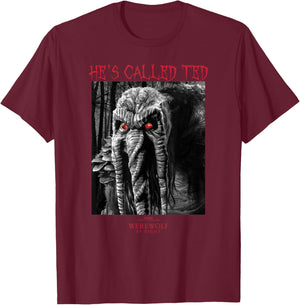 Marvel Werewolf by Night Man-Thing Hes Called Ted Portrait T-Shirt - T-Shirt | Maroon