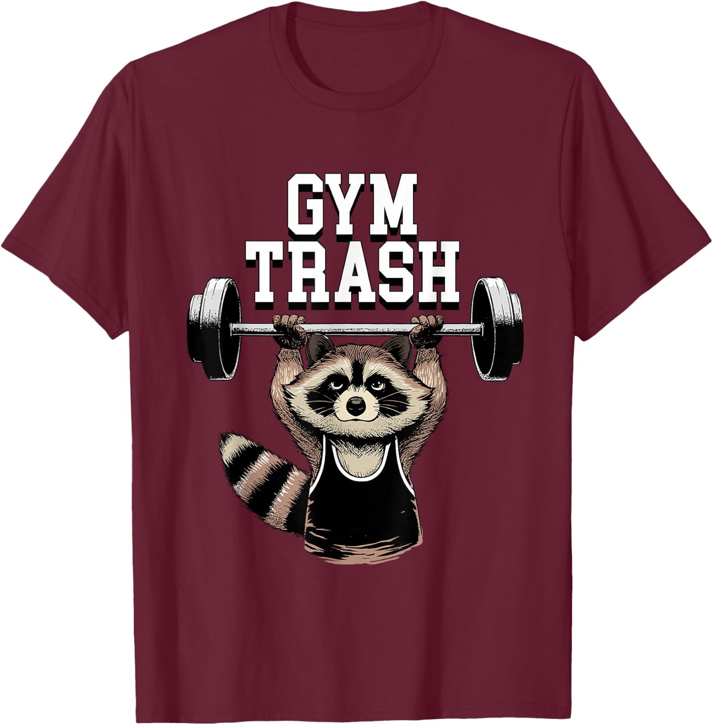 Funny Workout Shirt Raccoon Gym Trash Panda Gym Rats Lifter T-Shirt - T-Shirt | Maroon