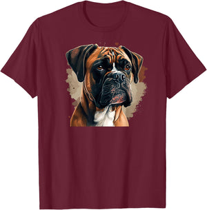Funny Dog Boxer T-Shirt - T-Shirt | Maroon