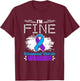 I'm Fine Ribbon Warrior Rheumatoid Arthritis Awareness T-Shirt - T-Shirt | Maroon