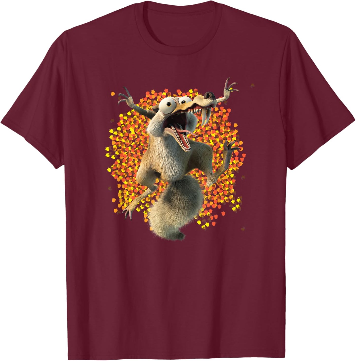 20th Century Fox Ice Age Scrat Acorn Avalanche T-Shirt - T-Shirt | Maroon