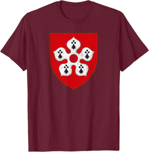 Leicester City Flag East Midlands England T-Shirt - T-Shirt | Maroon