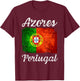 Azores Portuguese Flag Patriotic Azores Souvenirs T-Shirt - T-Shirt | Maroon