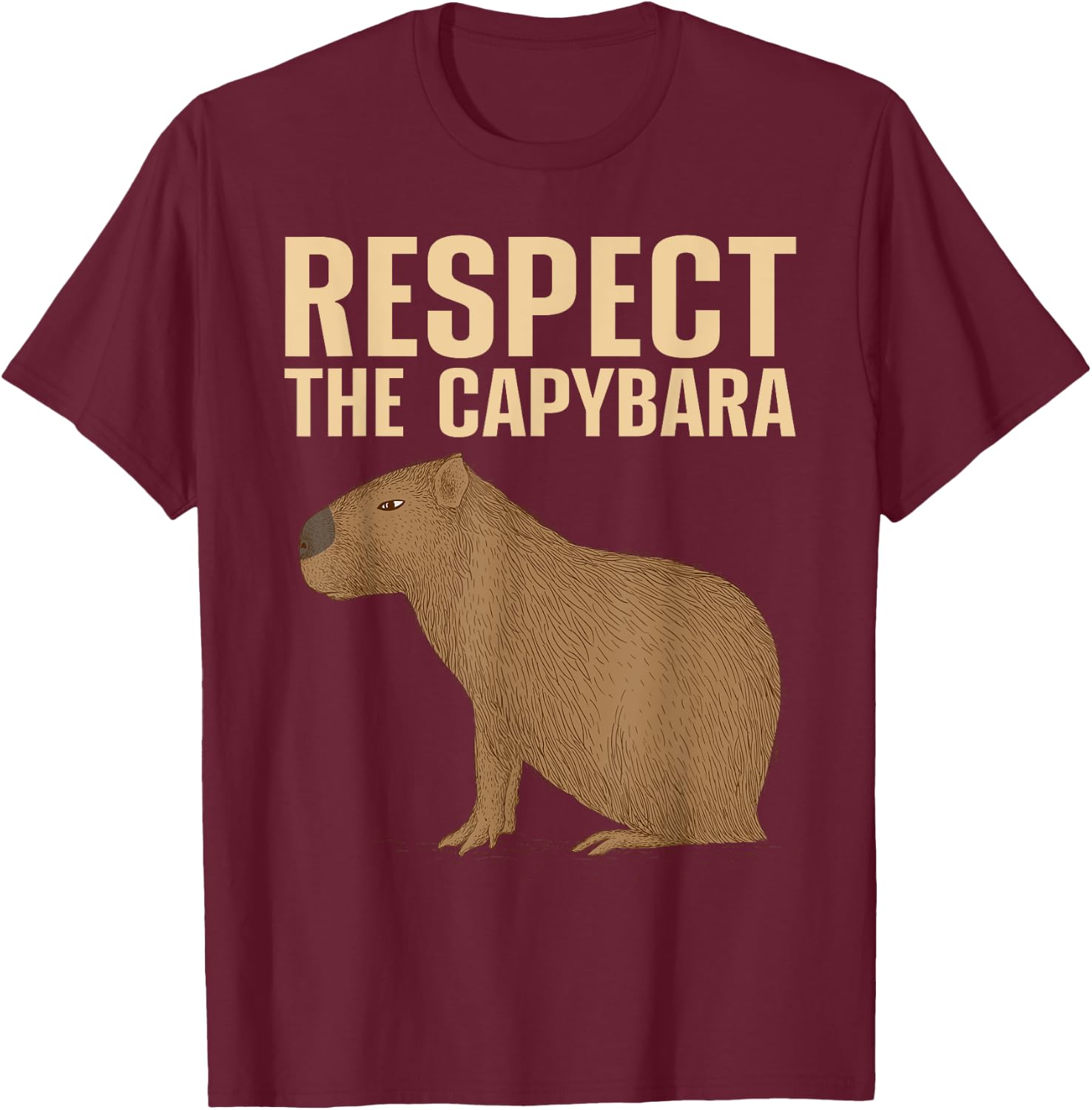Funny Capybara Women Kids Cavy Rodent Capybara Lover T-Shirt - T-Shirt | Maroon