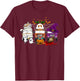 School Bus Halloween Costume Bus Driver Mummy Ghost Witch T-Shirt - T-Shirt | Maroon