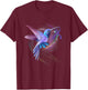 Hummingbird Purple Ribbon Pancreatic Cancer Awareness Month T-Shirt - T-Shirt | Maroon
