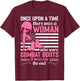 Woman Who Wore Combat Boots Funny Female Veteran Mom Grandma T-Shirt - T-Shirt | Maroon