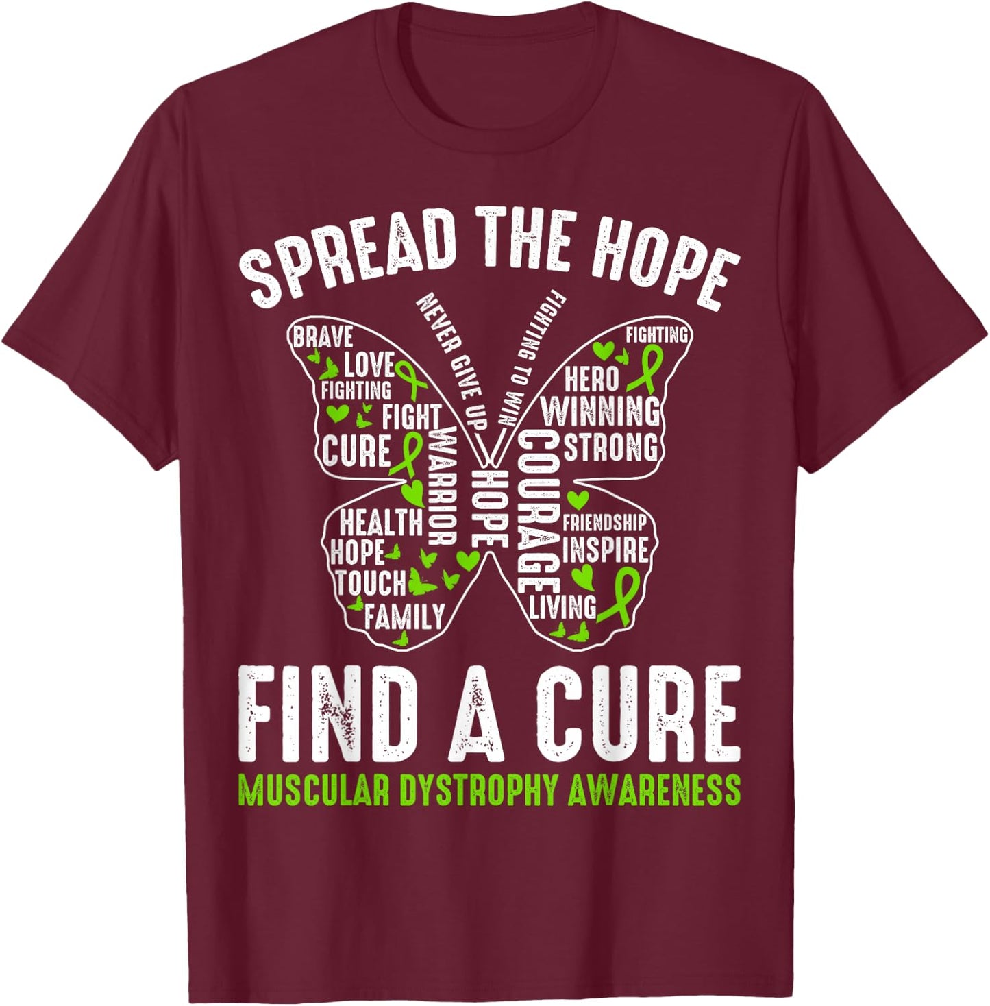 Duchenne Muscular Dystrophy Awareness Believe In Cure T-Shirt - T-Shirt | Maroon