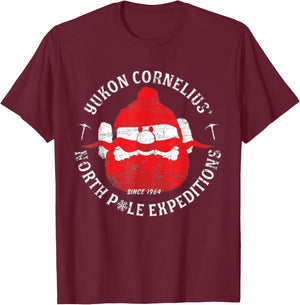 Christmas Explorer Vintage Throwback Cartoon T-Shirt - T-Shirt | Maroon