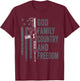 God Family Country Freedom - 2nd Amendment Pro Gun AR15 T-Shirt - T-Shirt | Maroon