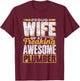Proud Wife of a Damn Good Plumber Pipe T-Shirt - T-Shirt | Maroon