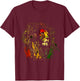 Rasta Reggae Lion of Judah Jamaican Roots Rastafarian Lion T-Shirt - T-Shirt | Maroon