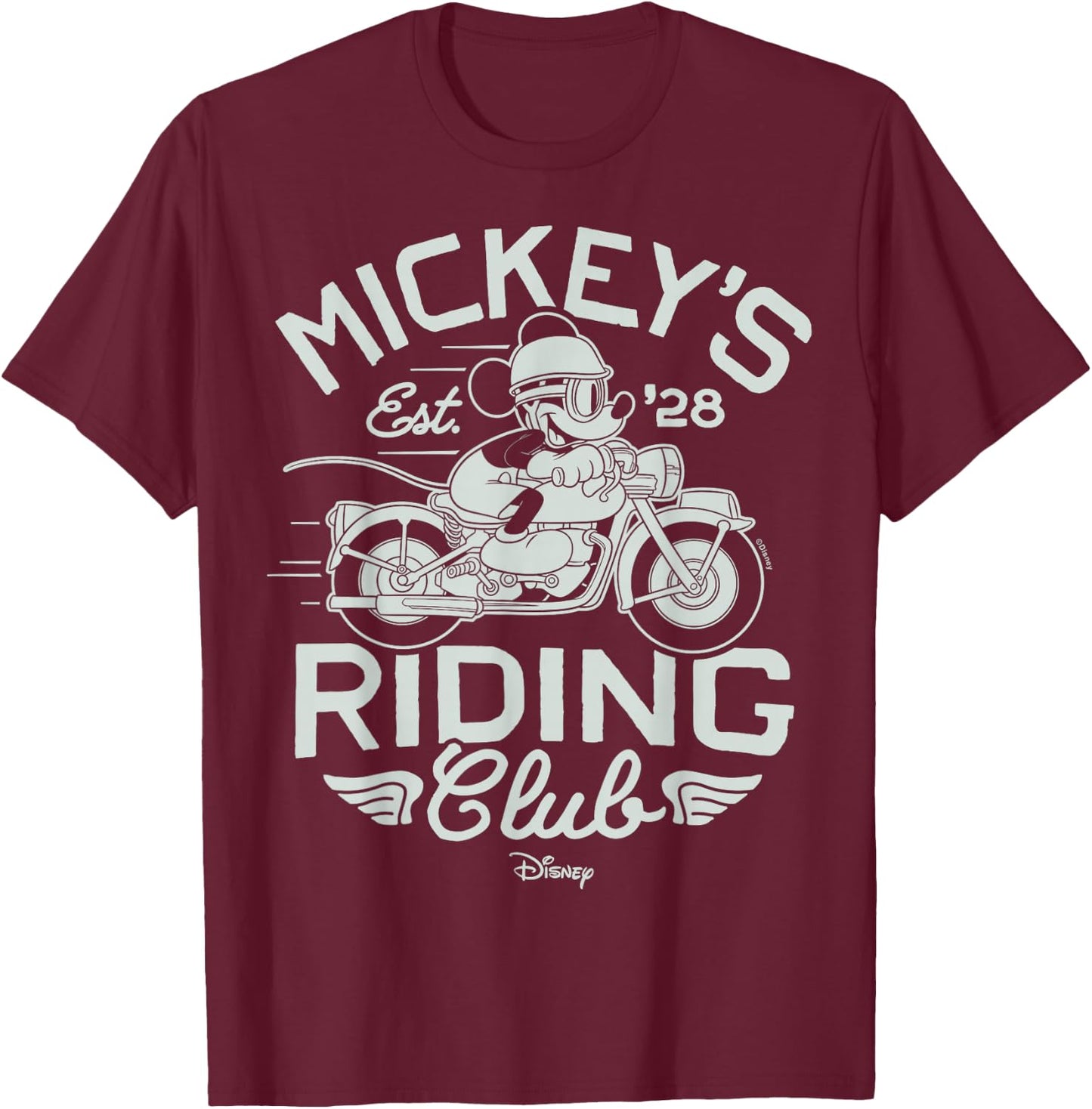 Disney - Mickey's Riding Club T-Shirt - T-Shirt | Maroon