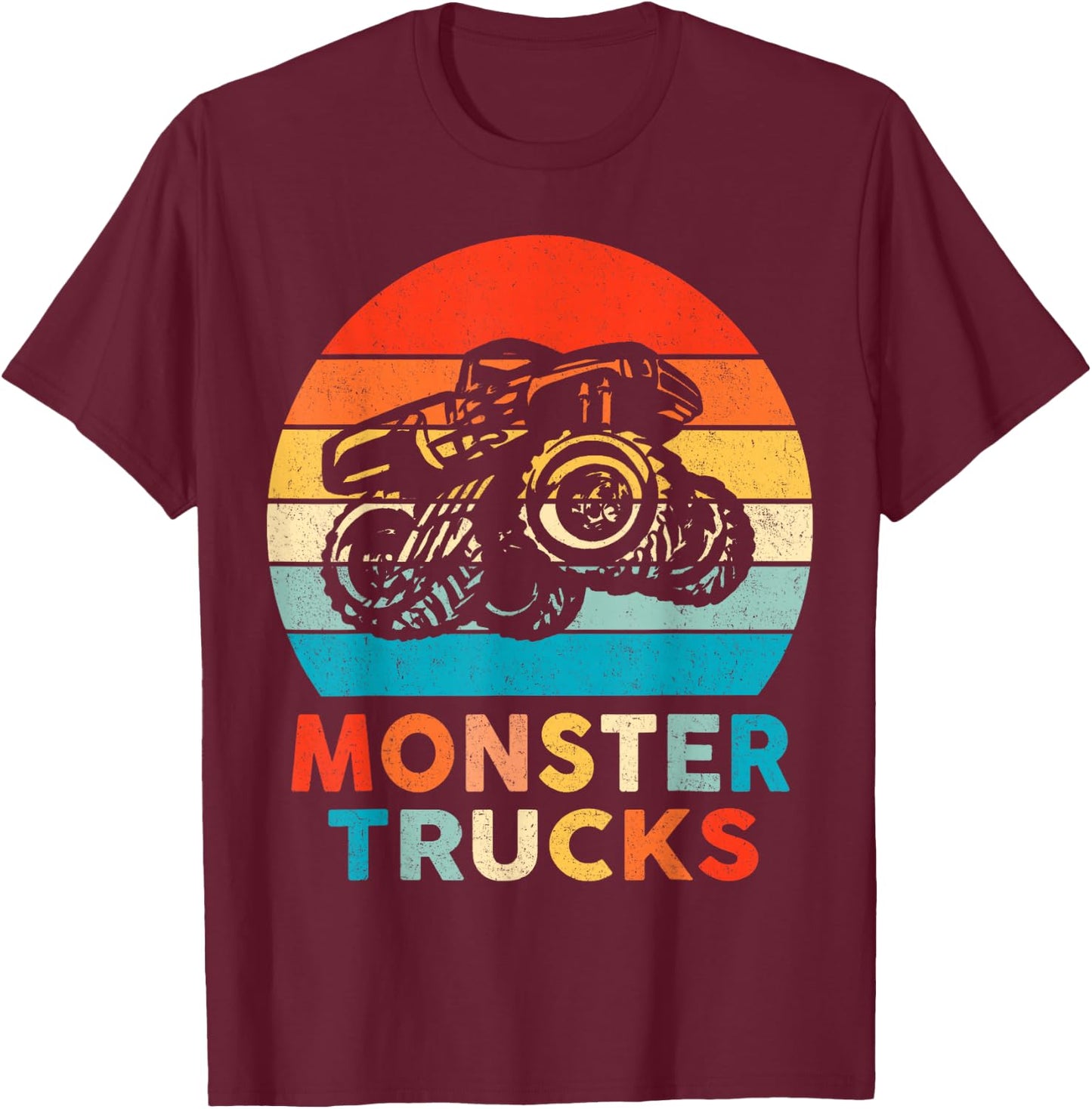 Monster Truck for Toddlers Youth & Adults T-Shirt - T-Shirt | Maroon