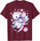 Cute Space Galaxy Axolotl Pastel Goth Aesthetic Nu Goth T-Shirt - T-Shirt | Maroon