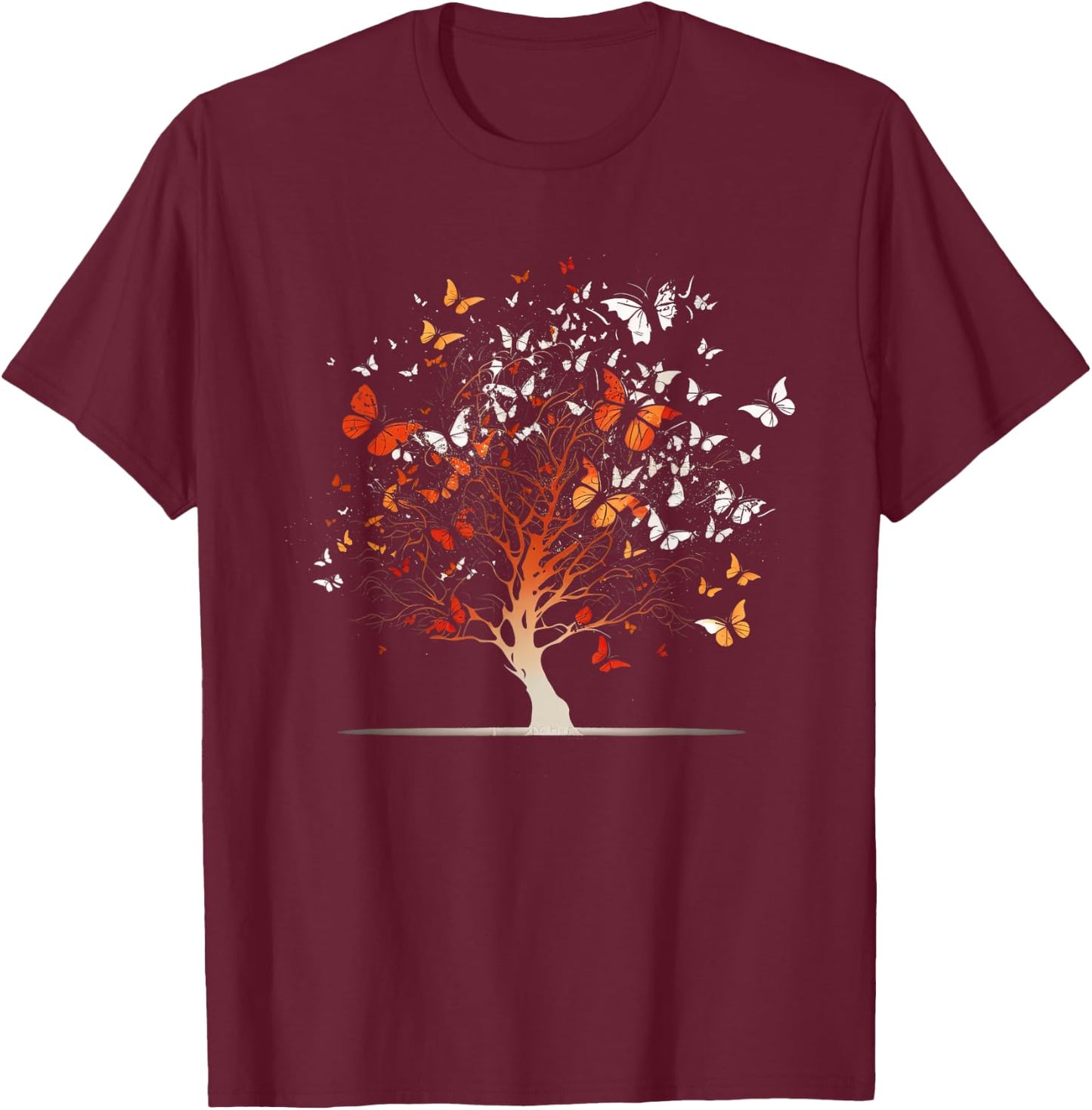 Butterfly Tree funny butterfly T-Shirt - T-Shirt | Maroon